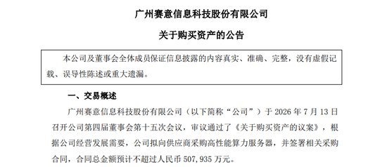 300687,拟50亿元加码算力服务器